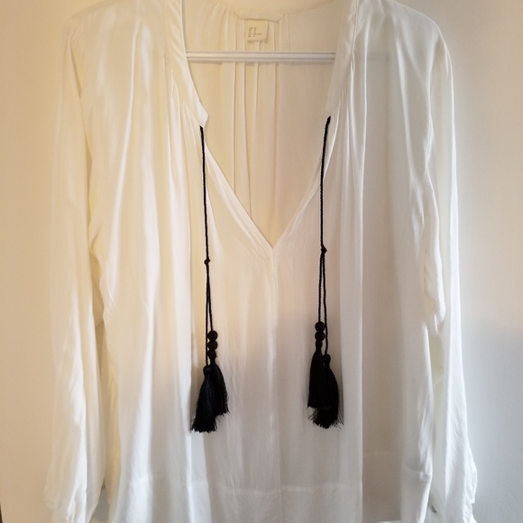 H&M Soft, white blouse size 44, L - Picture 5 of 5